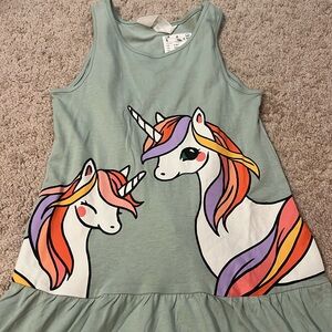 Girls H&M unicorn dress sleeveless 6/8 NWT